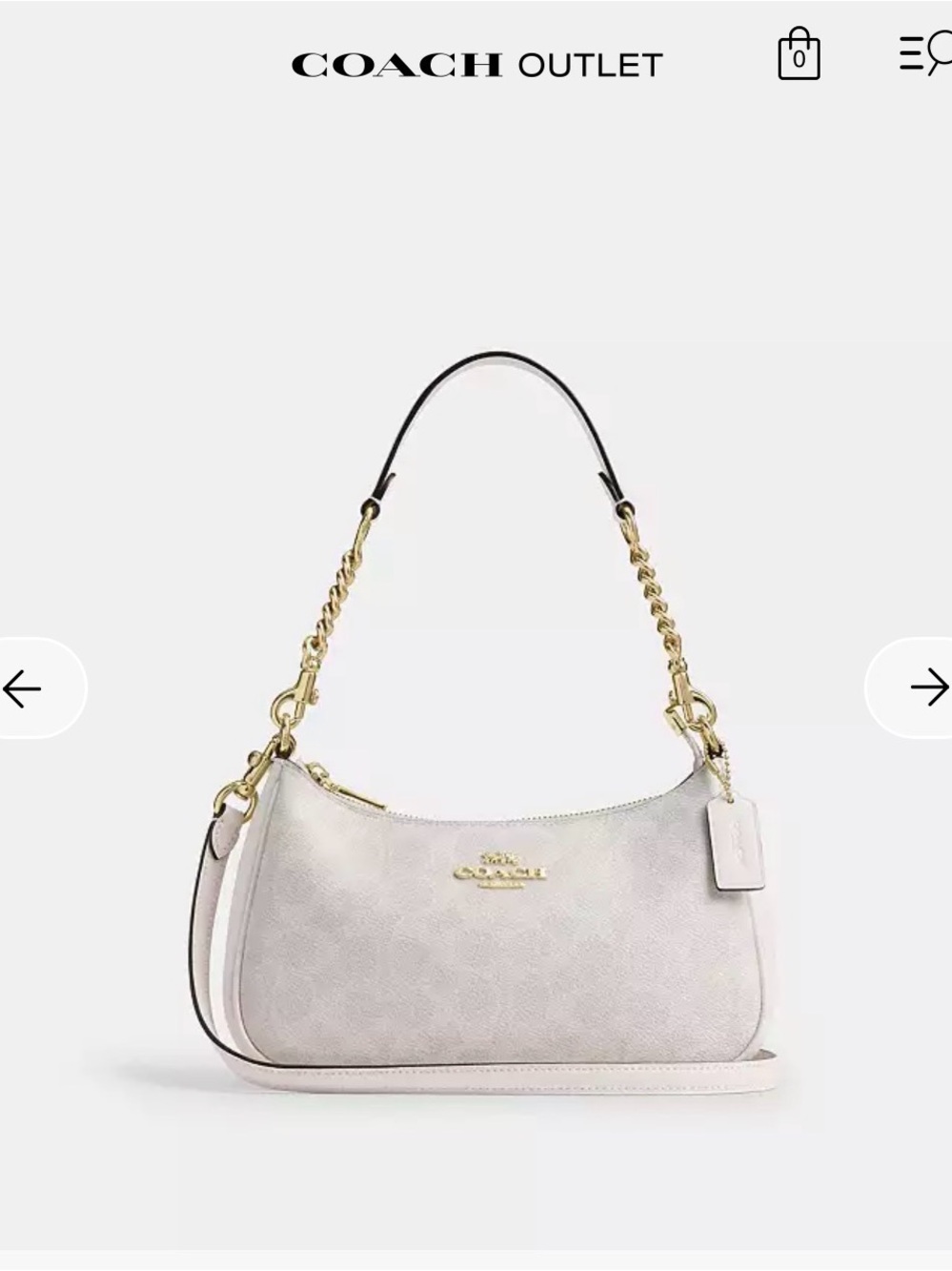 Coach Teri Shoulder Bag White/Chalk